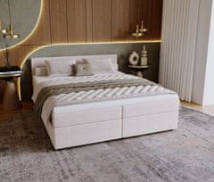 Veneti Čalouněná postel 140x200 SUVI 2 s úložným prostorem - béžová