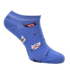 Zdravé Ponožky dámské barevné bavlněné sneaker kočičí ponožky 6400824 4pack, 39-42