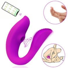 Vibrabate Sací masážní přístroj na klitoris, vibrátor pro páry, s aplikací