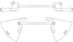 Licota Oboustranný polootevřený flexibilní klíč, 17 x 19 mm - LIAWT1719