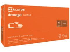 MERCATOR MEDICAL DERMAGEL COATED - Latexové nepudrované rukavice bílé, vnitřní vrstva polymer, 100 ks, R-003, XL