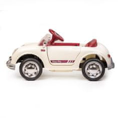 Baby Mix Dětské elektrické autíčko Retro Pearl bílé