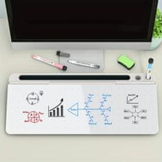 HOME & MARKER® Multifunkční Deska na stůl, Skleněná psací tabule na Psací stůl (45 × 20 cm) | DESKNOTE