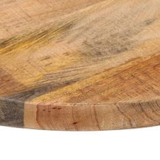 Vidaxl Stolní deska Ø40x3,8 cm kulatá masivní hrubé mangovníkové dřevo