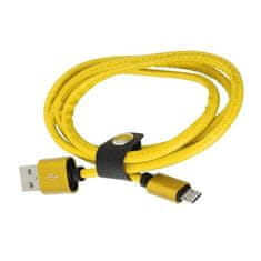 Platinet USB kabel micro kůže 1M 2,4A Yellow