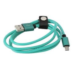 Platinet USB kabel micro kůže 1M 2,4A Green