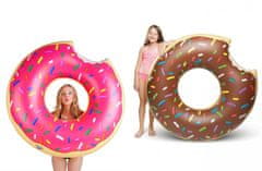 CoolCeny Velký nafukovací kruh – Donut 120 cm - Hnědá