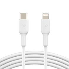 Belkin BOOST CHARGE USB-C kabel s lightning konektorem, 2m, bílý