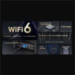 TP-Link WiFi router MERCUSYS MR90X AX6000 dual AP/router, 3x GLAN, 1x GWAN/ 574Mbps 2,4/ 2402Mbps 5GHz