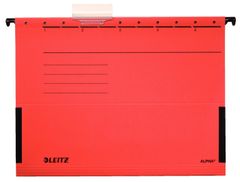 Leitz Desky závěsné Alpha s bočnicemi červené, 25 ks