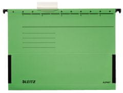 Leitz Desky závěsné Alpha s bočnicemi zelené, 25 ks