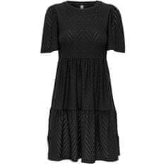 Jacqueline de Yong Dámské šaty JDYCARLA Regular Fit 15254680 Black (Velikost M)