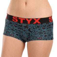 Styx Dámské kalhotky art s nohavičkou doodle (IN1256) - velikost XL
