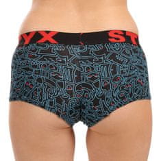 Styx Dámské kalhotky art s nohavičkou doodle (IN1256) - velikost XL