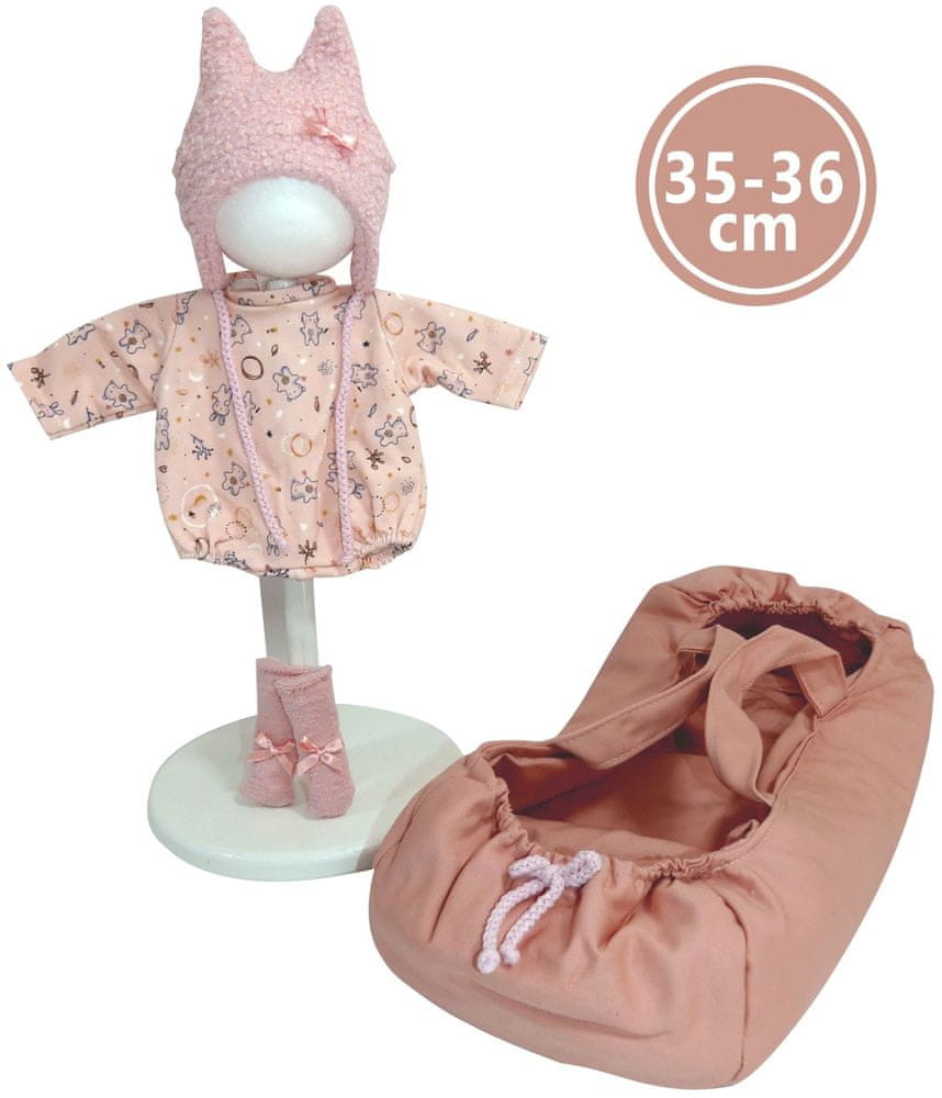 Levně Llorens M635-72 obleček pro panenku miminko NEW BORN velikosti 35-36 cm