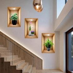 HOME & MARKER® 3D Samolepky na zeď, Dekorace na zeď (3ks, 30x45 cm) | VASUART