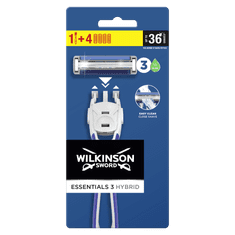 Wilkinson Sword Essential 3 Hybrid holící strojek + 4 náhradní hlavice