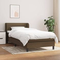 shumee Box spring postel s matrací tmavě hnědá 80x200 cm textil