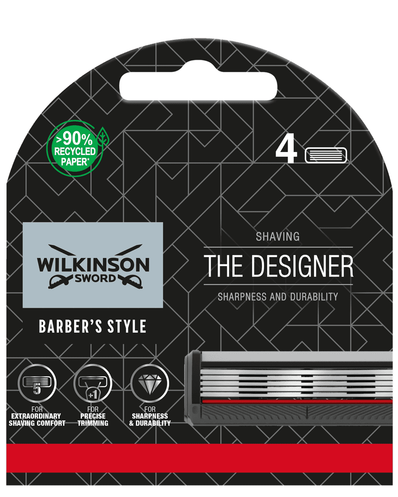 Levně Wilkinson Sword Barber's Style The Designer náhradní hlavice 4 kusy