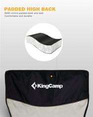 King Camp Kempingové skládací křeslo COMFORT Hard s opěrkami černé