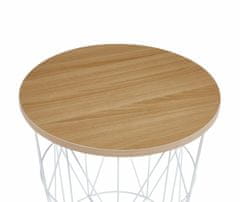 Intesi Konferenční stolek Salvatore přírodní/bílý rám