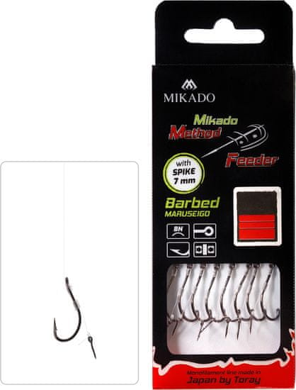 Mikado Mikado návazec Method Feeder s jehlou háček vel. 12, vlasec 0.23mm/10cm - 8 ks