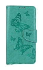TopQ Pouzdro Xiaomi Redmi Note 12S knížkové Butterfly zelené 111958