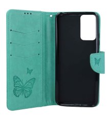 TopQ Pouzdro Xiaomi Redmi Note 12S knížkové Butterfly zelené 111958