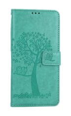 TopQ Pouzdro Xiaomi Redmi Note 12S knížkové Zelený strom sovičky 106876