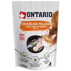 Ontario Kapsička kuře a treska ve vývaru 80g