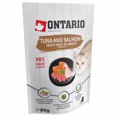 Ontario Kapsička tuňák a losos ve vývaru 80g