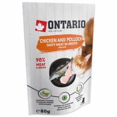 Ontario Kapsička kuře a treska ve vývaru 80g