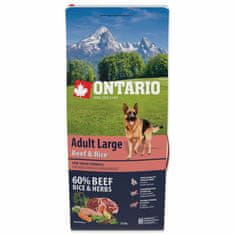 Ontario Krmivo Adult Large Beef & Rice 12kg