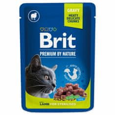 Brit Kapsička Premium Cat Sterilised jehně 100g