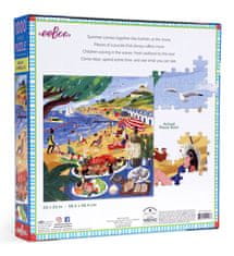 eeBoo Čtvercové puzzle Slunečníky na pláži 1000 dílků