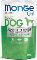 Monge MONGE GRILL kapsička jehněčí se zeleninou pro psy 100 g