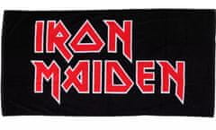 CurePink Osuška - ručník Iron Maiden: Logo (150 x 75 cm) bavlna