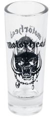 CurePink Štamprle sklenice Motörhead: Set 4 kusů (objem 50 ml)