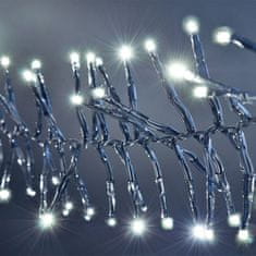 Solight LED venkovní vánoční řetěz s dálkový ovládáním - Cluster, 576 LED, 8 funkcí, časovač, IP44, studená bílá, 1V11-W