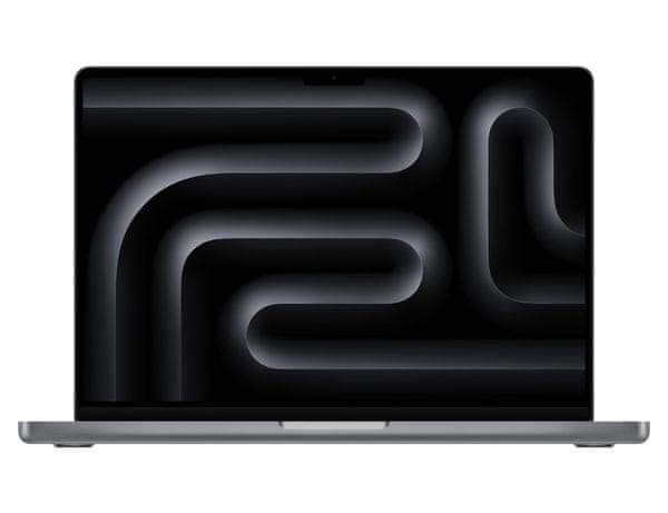 notebook Apple MacBook Pro 14 M3 2024 Liquid Retina XDR displej ProMotion 120 Hz úhlopříčka 14,2 palce procesor Apple M3 grafický čip Apple M3 GPU 16 GB 1TB SSD