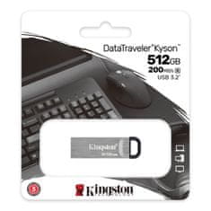 Kingston DataTraveler Kyson/512GB/USB 3.2/USB-A/Stříbrná