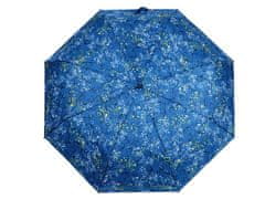 Dámský skládací vystřelovací deštník - modrá