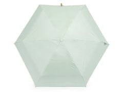 Skládací mini deštník s pevným pouzdrem - mint světlá