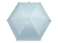 Skládací mini deštník s pevným pouzdrem - modrá světlá