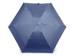 Skládací mini deštník s pevným pouzdrem - modrá jeans