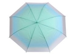 Dámský vystřelovací deštník ombré - mint