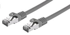C-Tech kabel patchcord Cat7, S/FTP, 0.5m, šedá