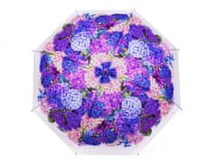Dámský vystřelovací deštník hortenzie - lila