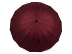 Velký rodinný deštník s dřevěnou rukojetí - vínová