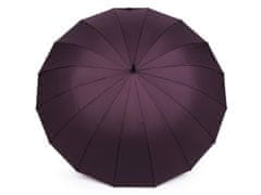 Velký rodinný deštník s dřevěnou rukojetí - amarant